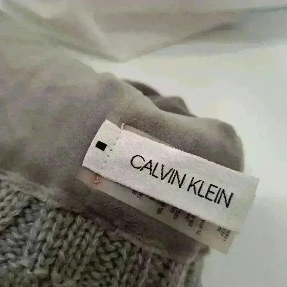 Calvin Klein Knit Beanie, Gray - Picture 3 of 5